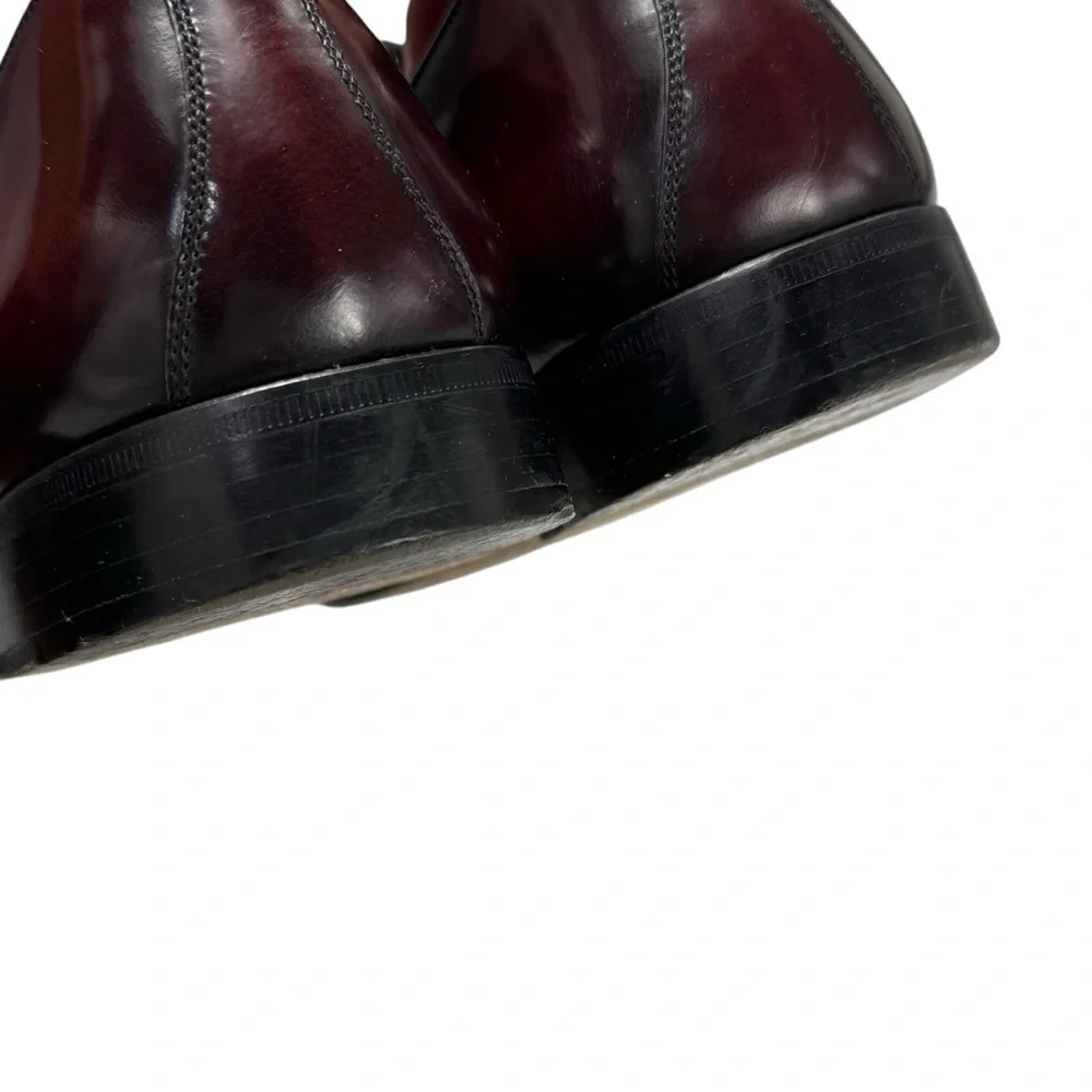 Caporicci cap toe burgundy leather oxford shoes size 9.5 32113 hand made Italy